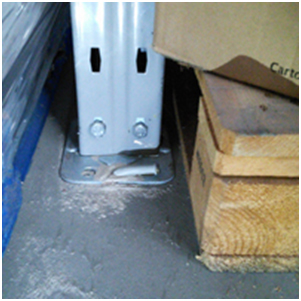 Damage Base Plates in Warehouse Storage Equipment