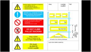 Pallet Racking Load Signs and Notices | SEE Racking Inspections